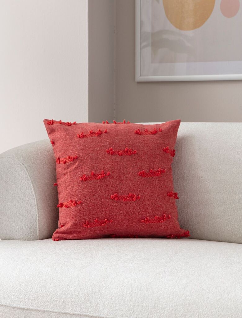 Aberto Design Dekorativna jastučnica Tuffet, 43x43 cm, Crvena