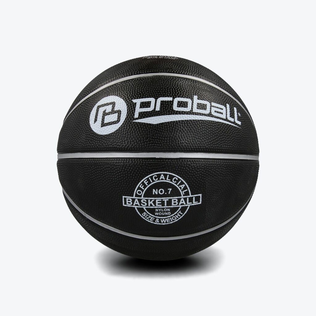Proball Košarkaška lopta Rubber out 7, Crna