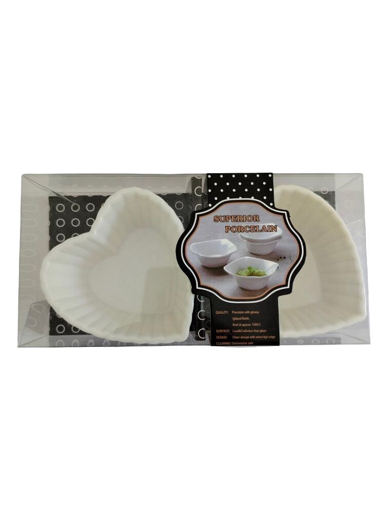 Set keramičkih činija 8083, Bele, 2 komada