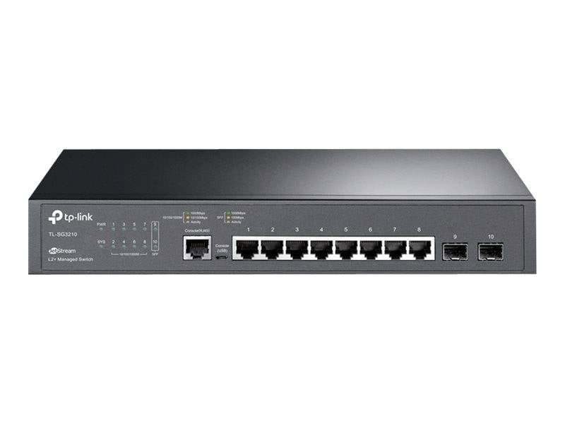 TP-Link LAN Switch TL-SG3210, 8x1Gb, 2xSFP, L2+/L3, Crni