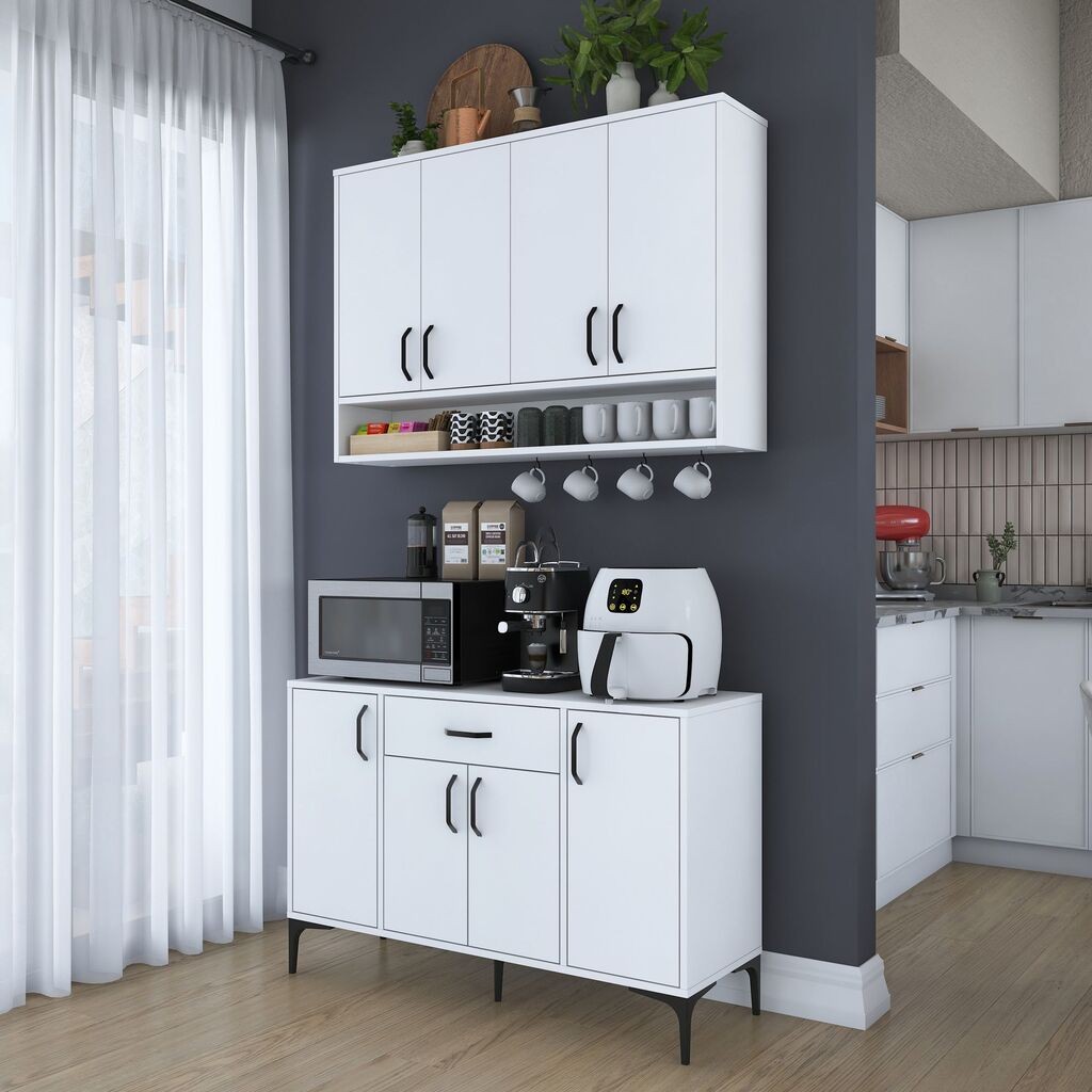 Hanah Home Polica za kuhinju JE205-3824, 120x160.4x40 cm, Bela