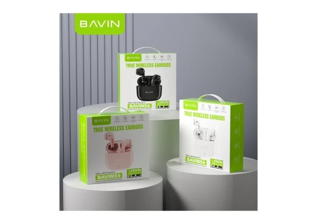 Bavin Slušalice Wireless, Earbuds, Crne