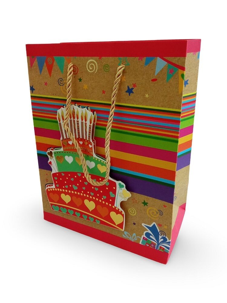 Ukrasna kesa 3D šarena, Mala, 18x23x10