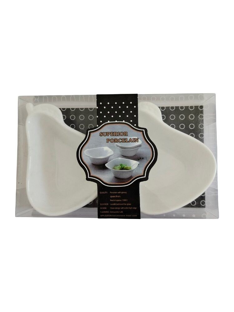 Set keramičkih činija 8120, Bele, 2 komada