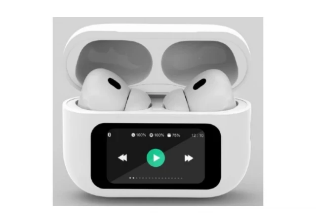 Gembird Slušalice TWS-LCD-ANC-01-W, Bluetooth V5.1, TWS, LCD display, Active Noise Cancelling, Bele