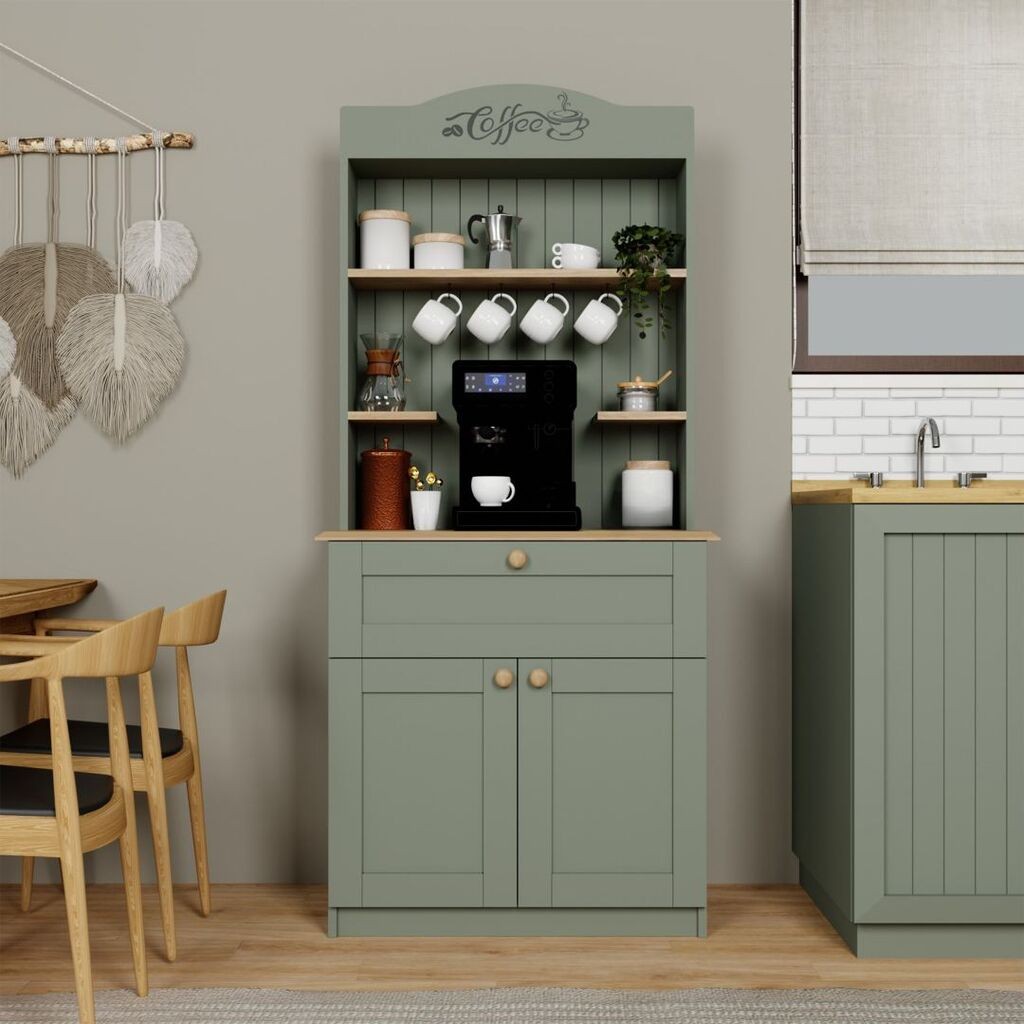 Hanah Home Polica za kuhinju Lucas 1600-94, 80x100x42 cm, Maslina