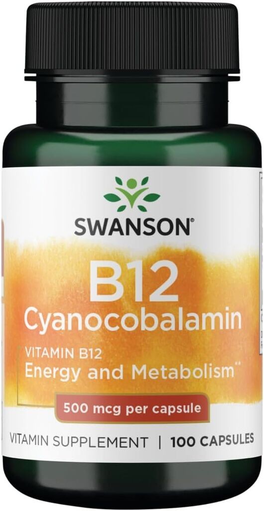 Swanson Vitamin B12, 500mcg, 100 kapsula