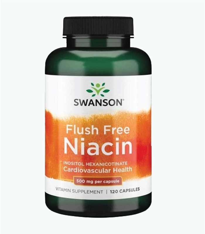 Swanson Flush-Free Niacin, 500mg, 120 kapsula