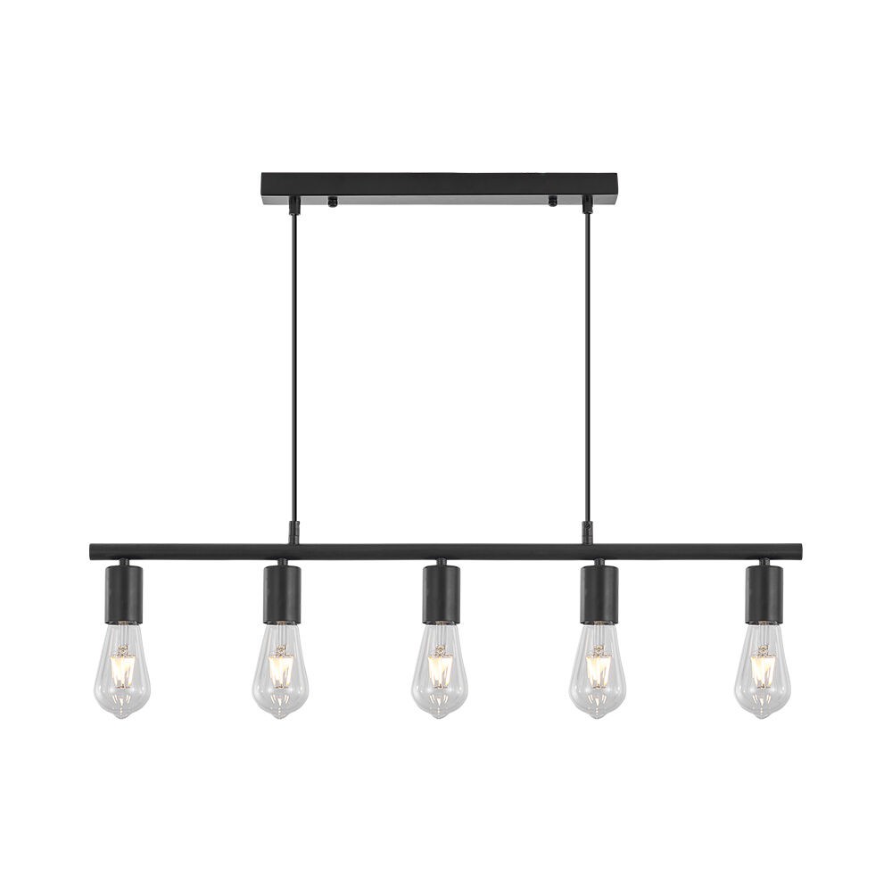 Braytron Dekorativna svetiljka BRY-G006S-5H-5xE27-CRNA