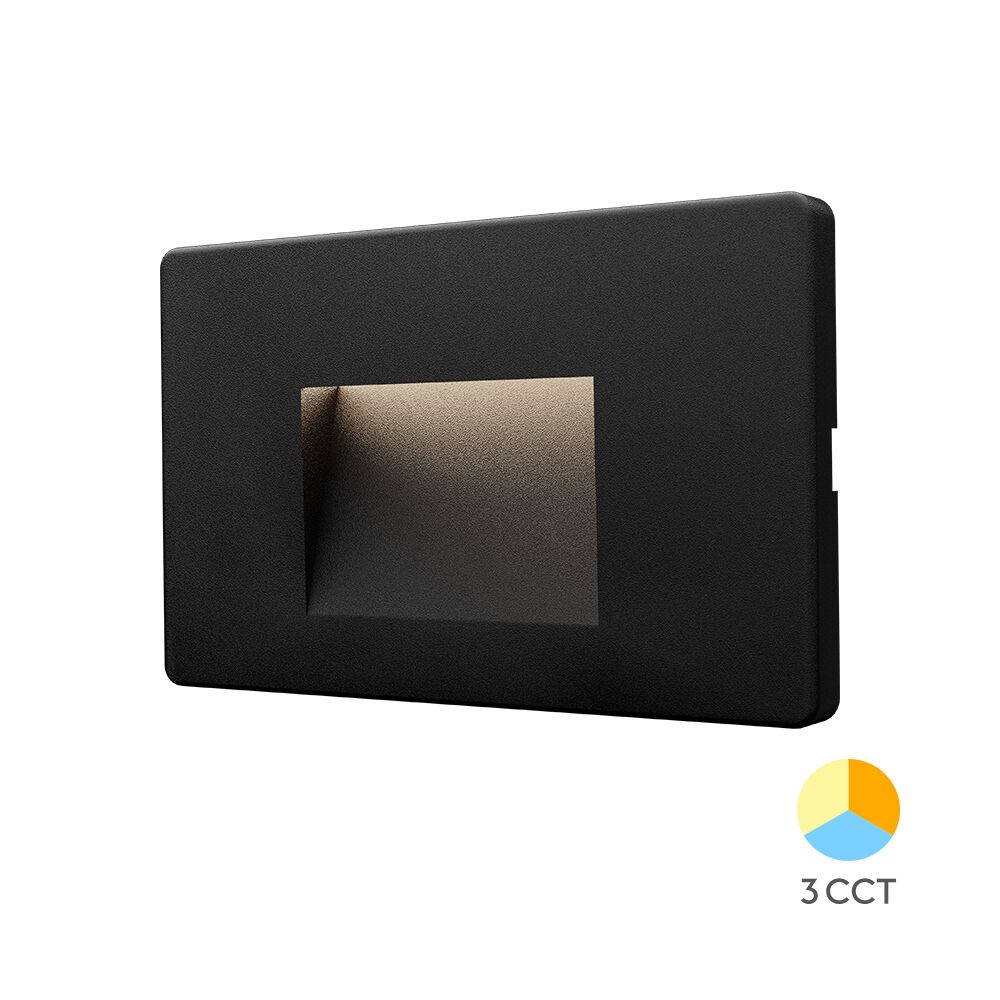 Braytron Zidna rasveta BRY-VEKTA-B-KVADRAT-CRNA-3W-3U1-IP65