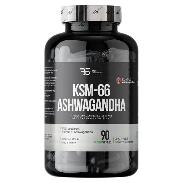 Basic Supplements KSM-66 Ashwagandha, 90 kapsula