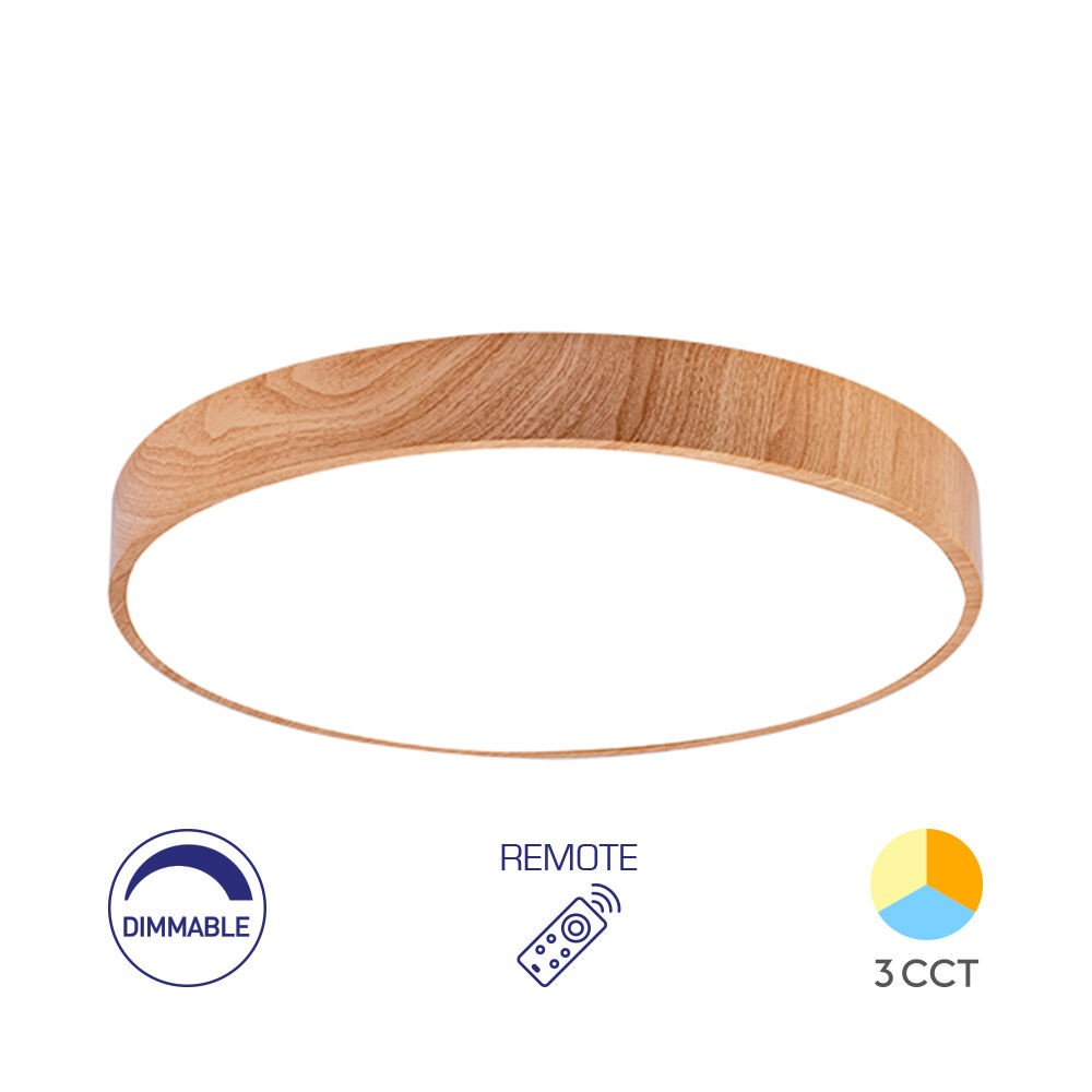 Braytron LED plafonjera BRY-BLADE-SR-OKRUGLA-DRVO-45W-RMT