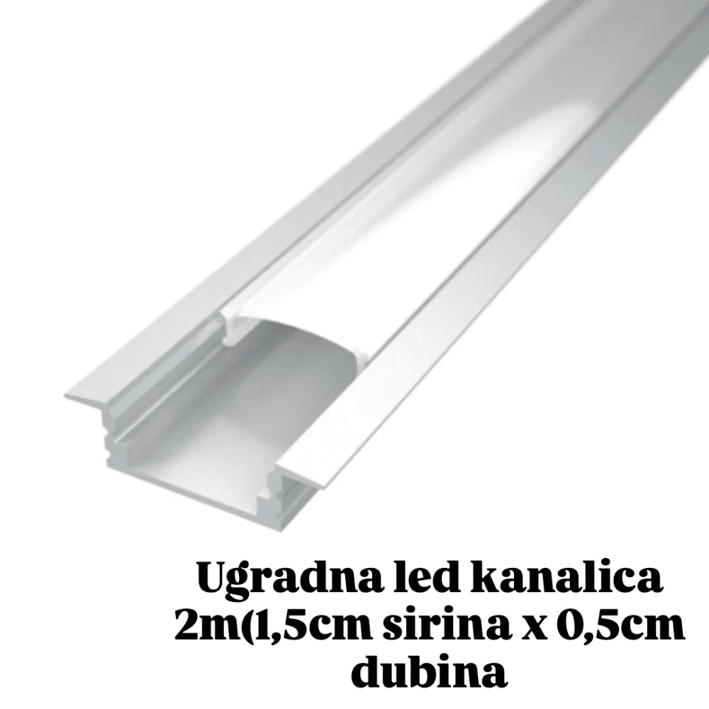 Aluminijumska ugradna kanalica sa difuzorom, 2m