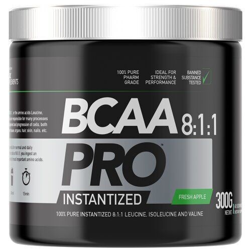 Basic Supplements Bcaa Pro 8:1:1, Jabuka, 300g