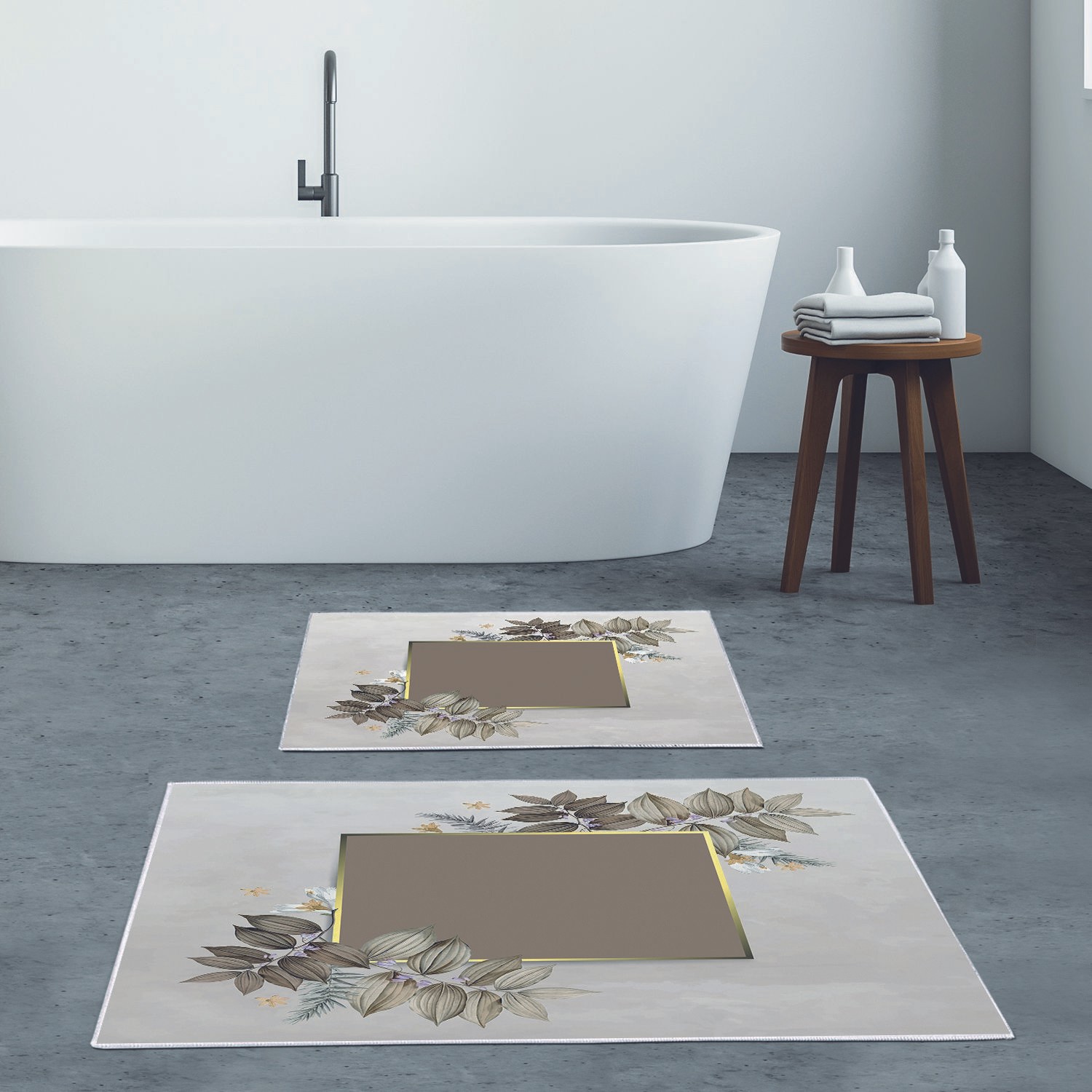 L'essentiel Maison Set 2 prostirke za kupatilo Šareni