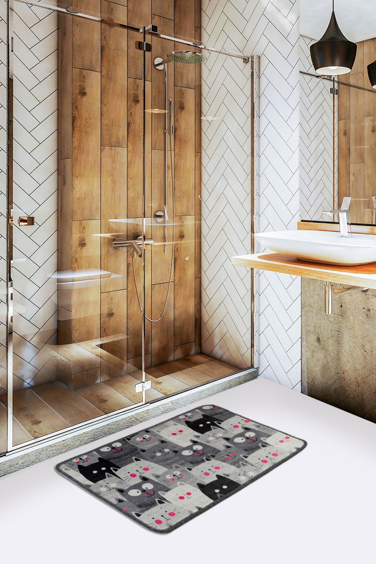 L'essentiel Maison Prostirka za kupatilo 40x60cm Šarena