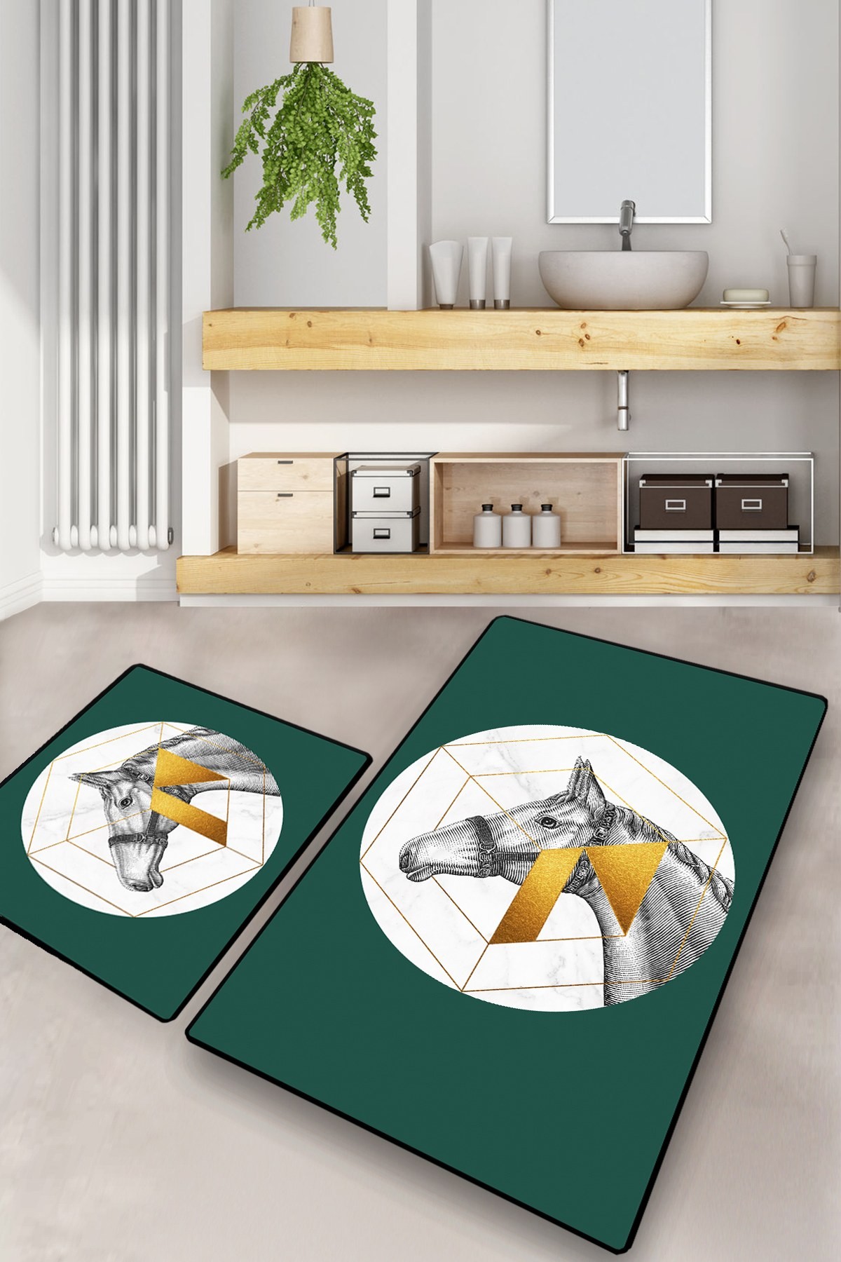 L'essentiel Maison Set 2 prostirke za kupatilo Šareni