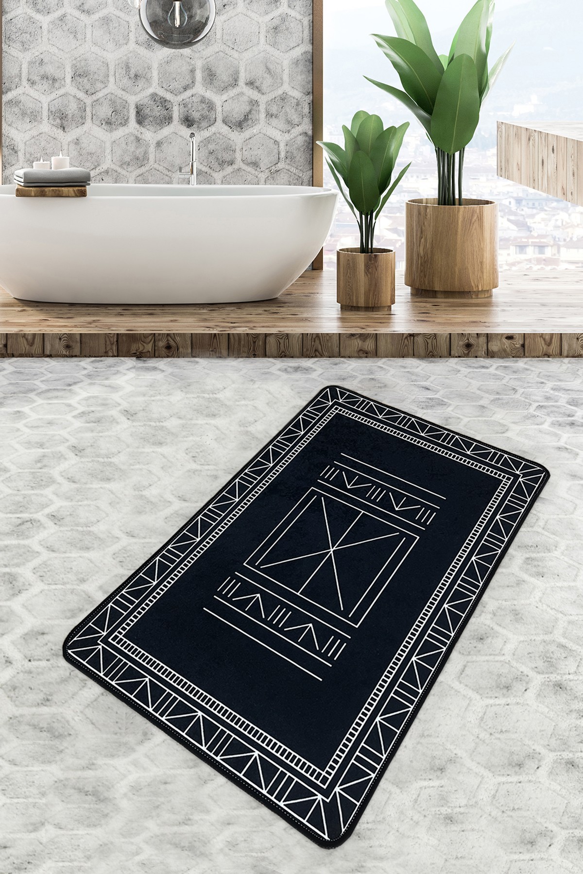 L'essentiel Maison Prostirka za kupatilo 80x100cm Šarena