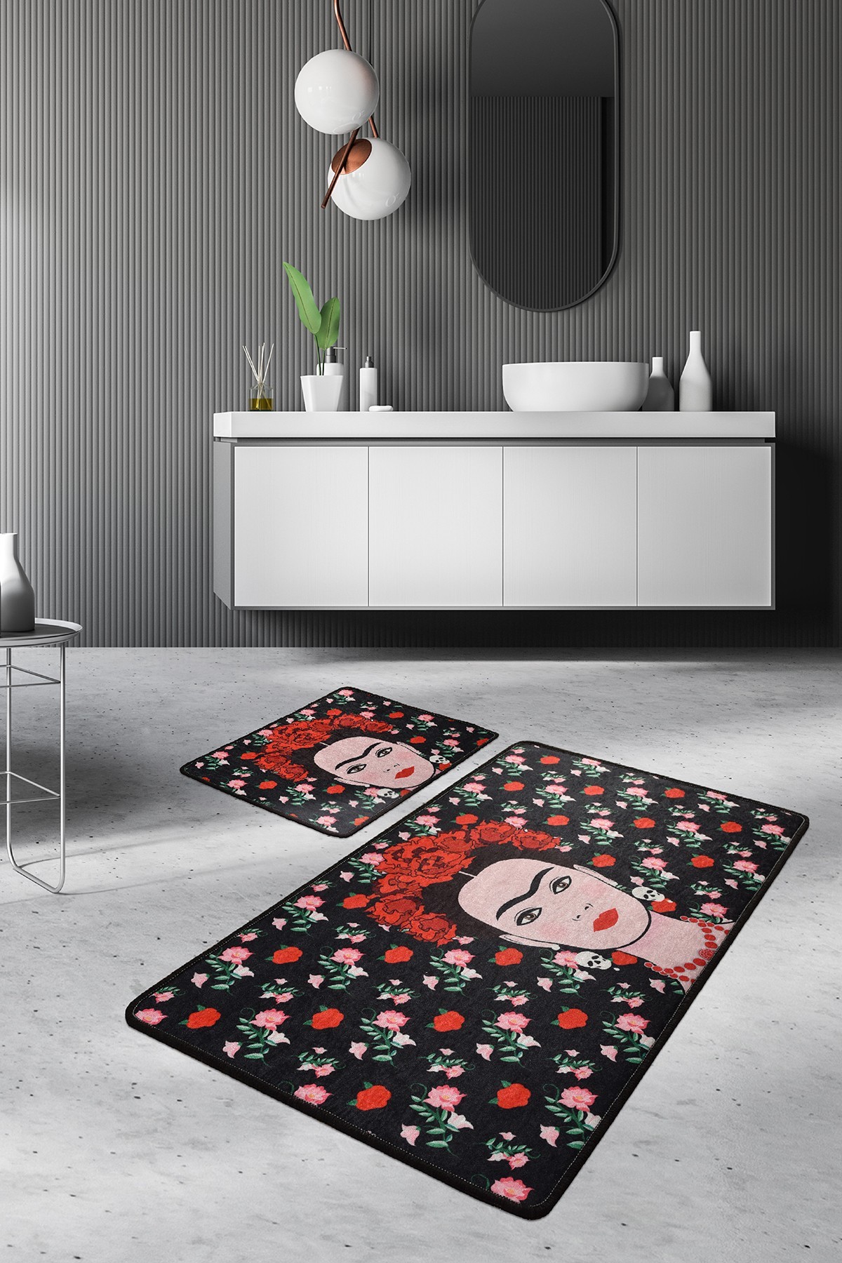 L'essentiel Maison Set 2 prostirke za kupatilo Šareni