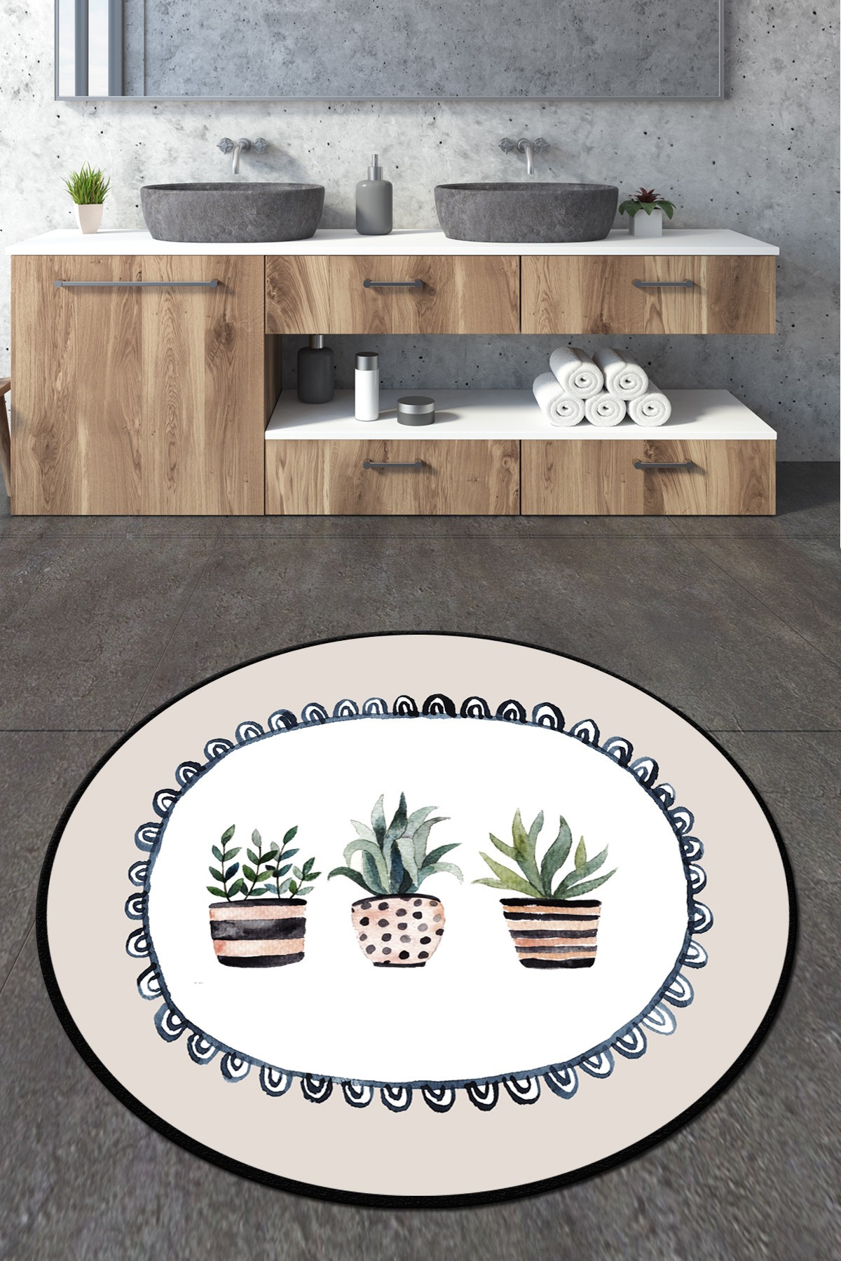 L'essentiel Maison Prostirka za kupatilo 160cm Šarena