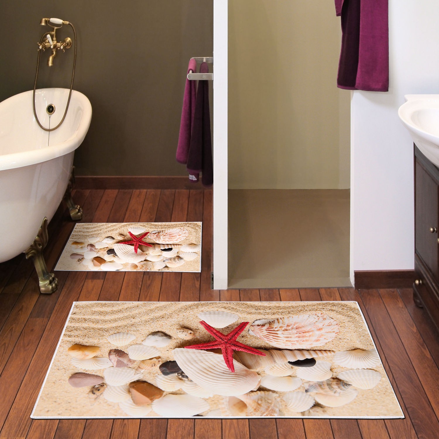 L'essentiel Maison Set 2 prostirke za kupatilo Šareni