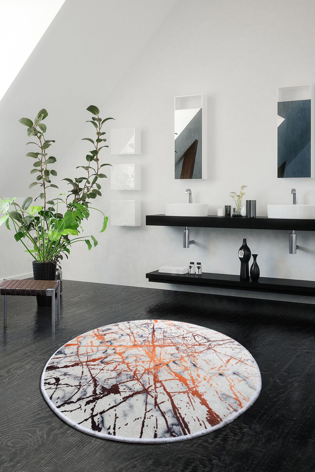 L'essentiel Maison Prostirka za kupatilo 100cm Šarena