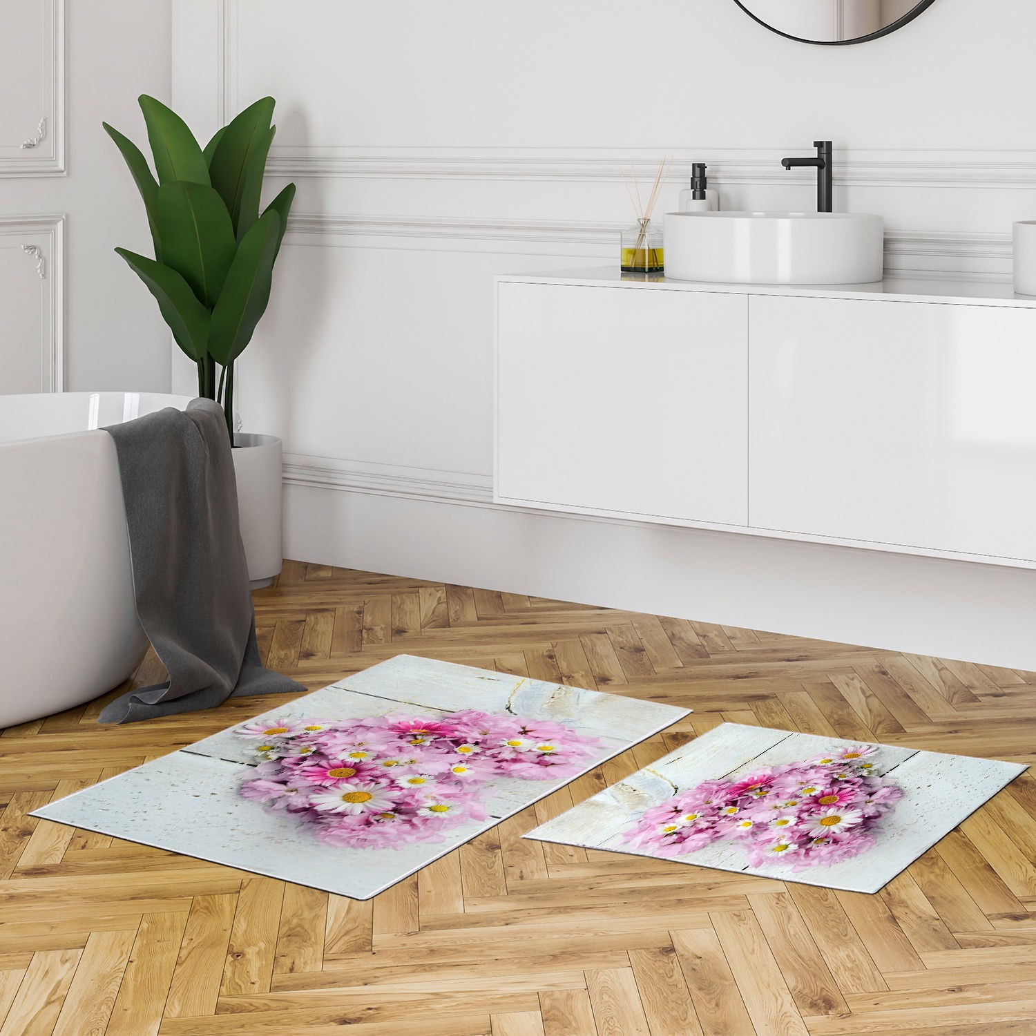 L'essentiel Maison Set 2 prostirke za kupatilo Šareni