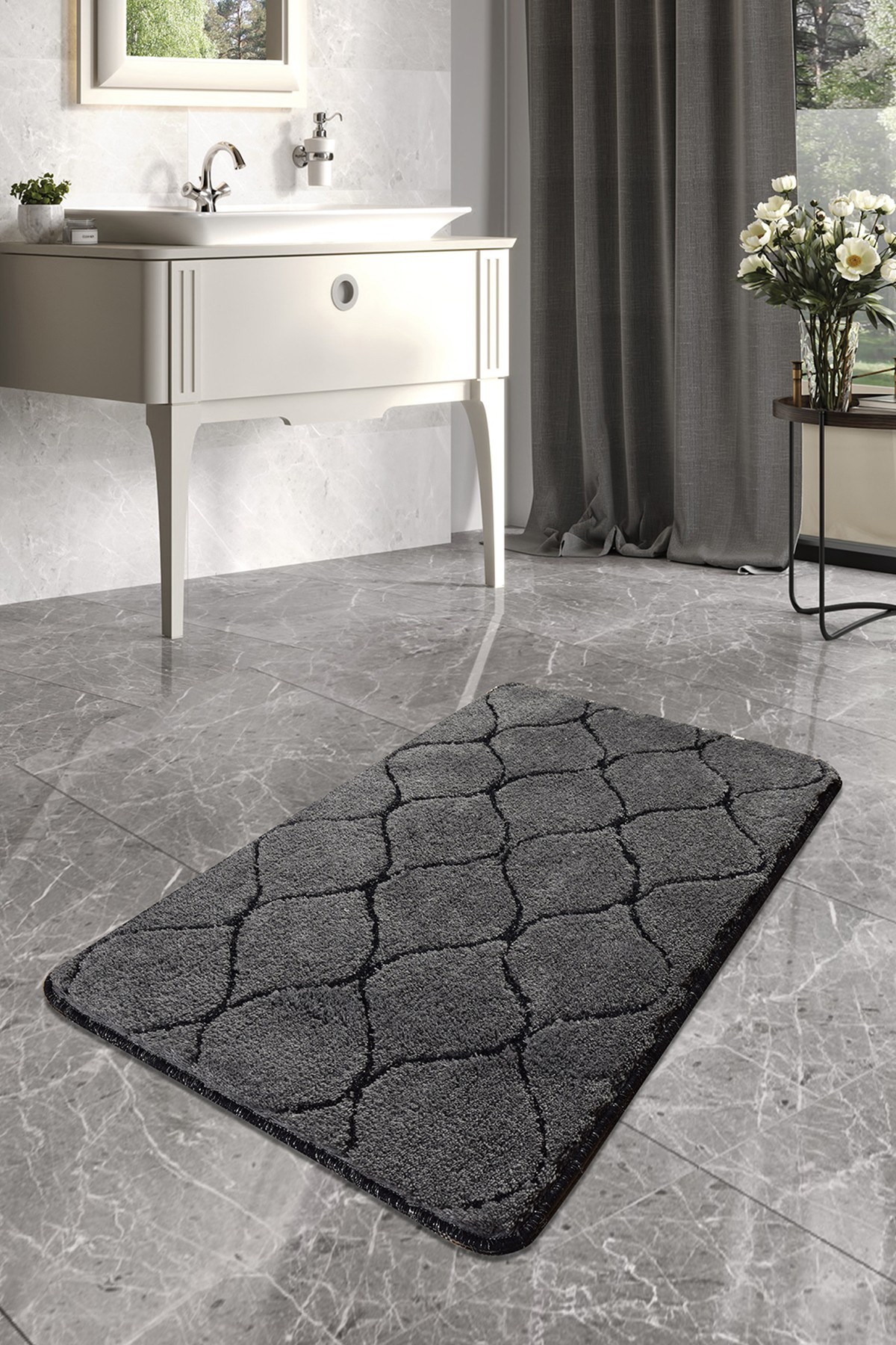 L'essentiel Maison Prostirka za kupatilo 70x120cm Antracit