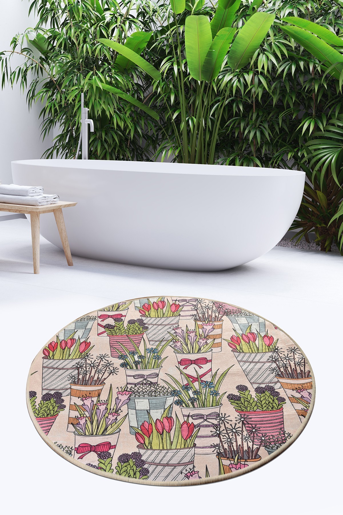 L'essentiel Maison Prostirka za kupatilo 140cm Šarena