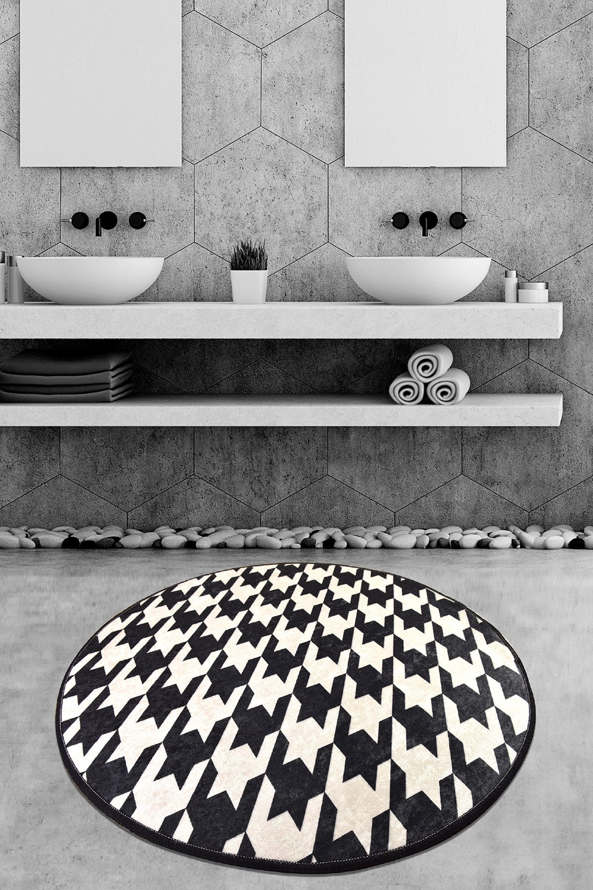 L'essentiel Maison Prostirka za kupatilo 100cm Šarena