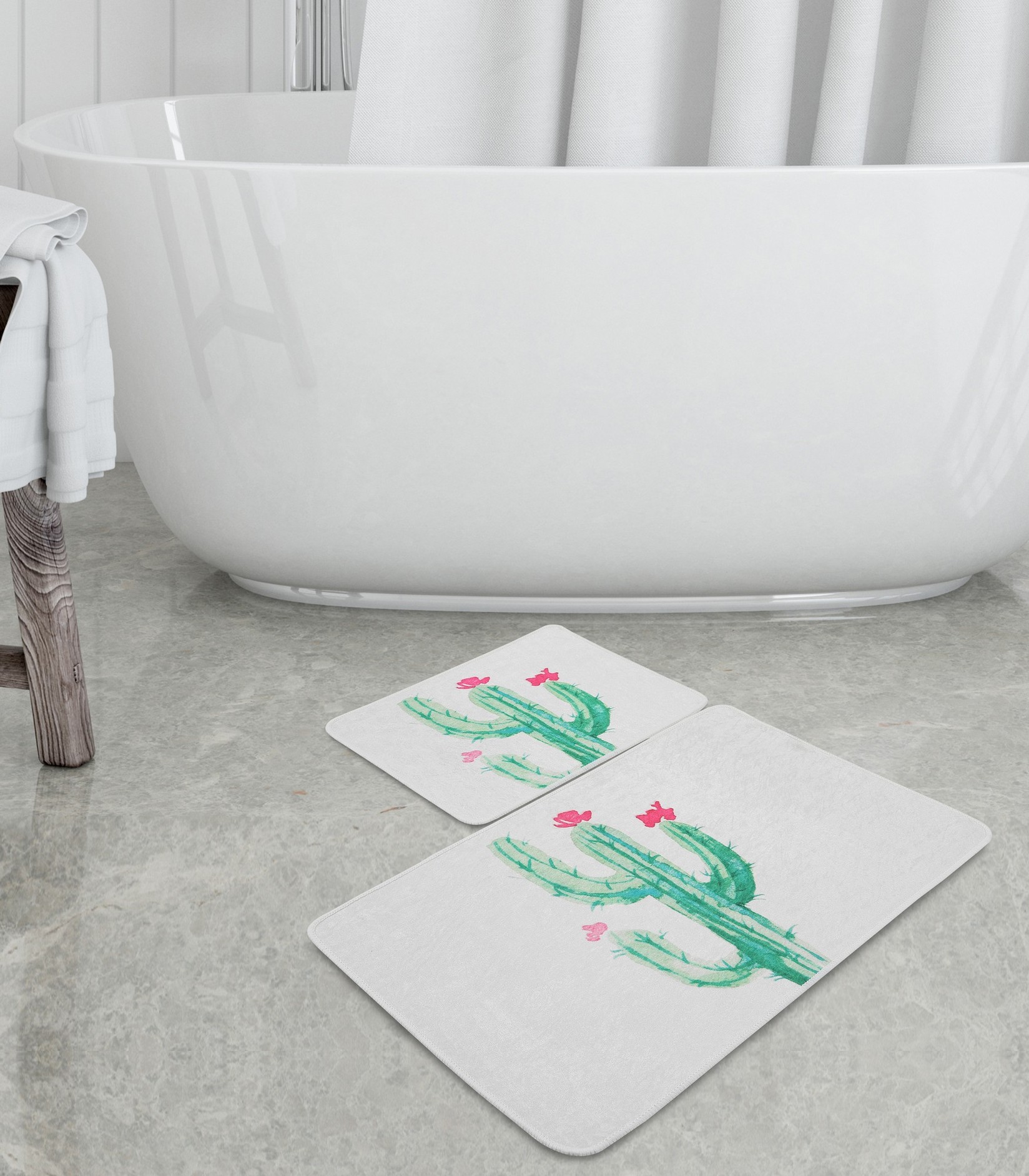 L'essentiel Maison Set 2 prostirke za kupatilo Šareni