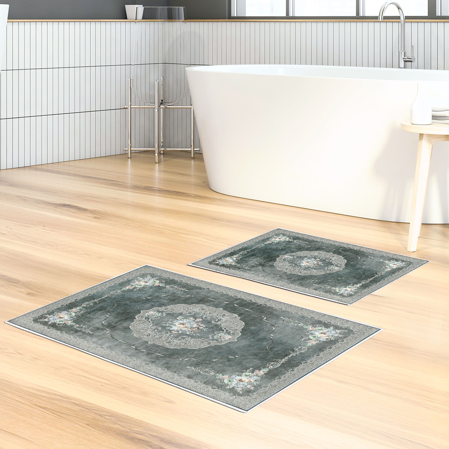 L'essentiel Maison Set 2 prostirke za kupatilo Šareni