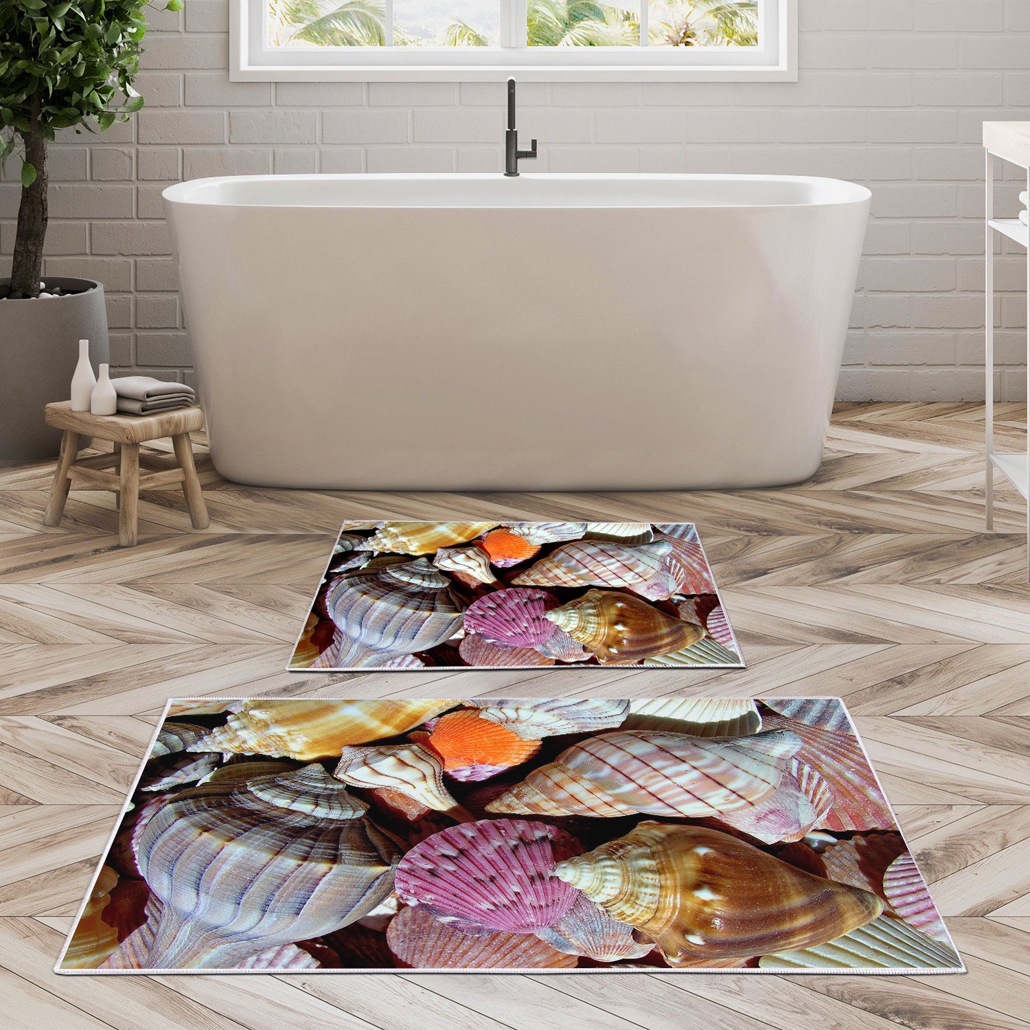 L'essentiel Maison Set 2 prostirke za kupatilo Šareni