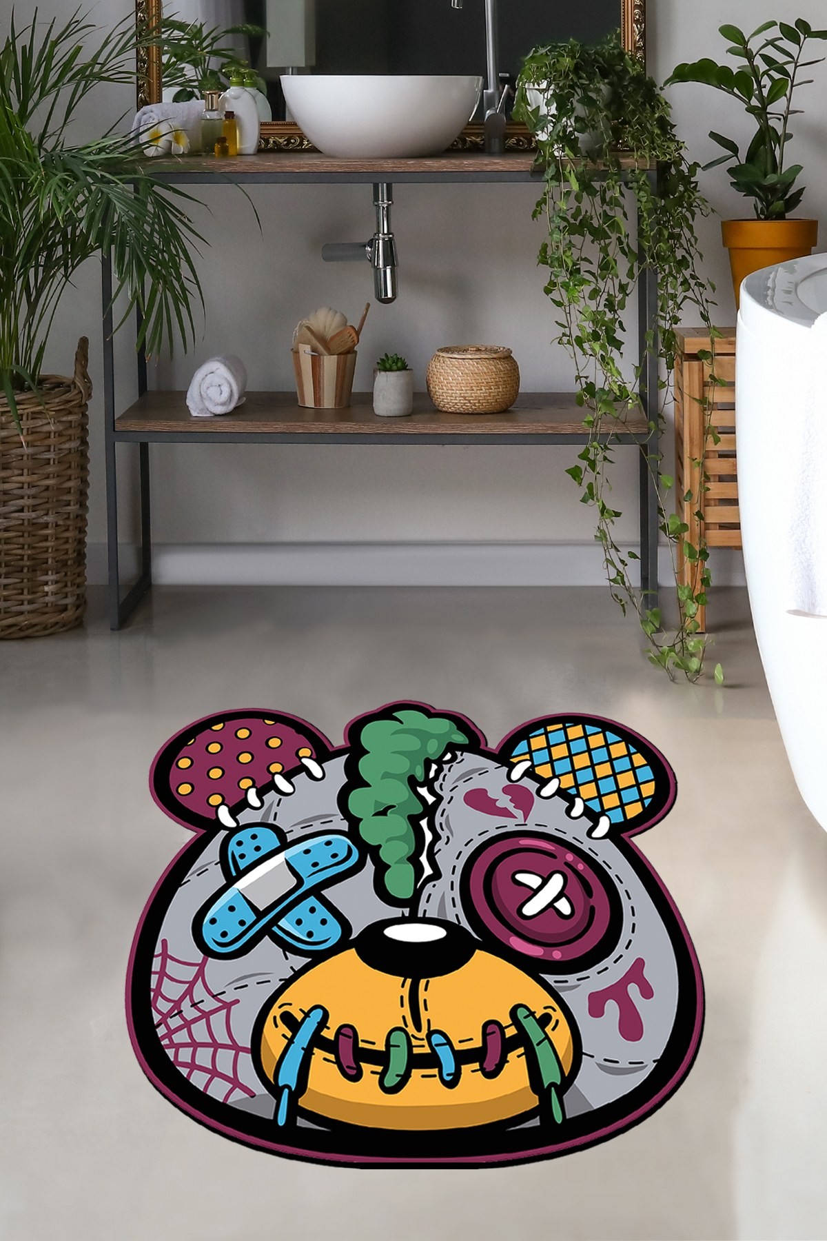 L'essentiel Maison Prostirka za kupatilo 100cm Šarena