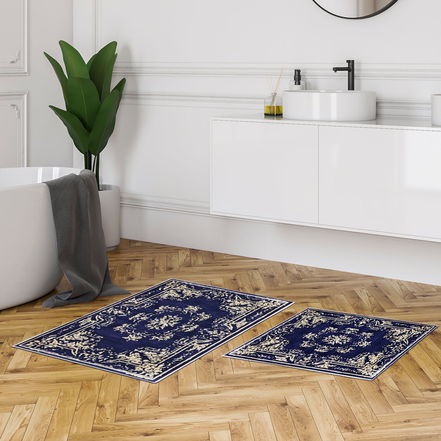 L'essentiel Maison Set 2 prostirke za kupatilo Šareni