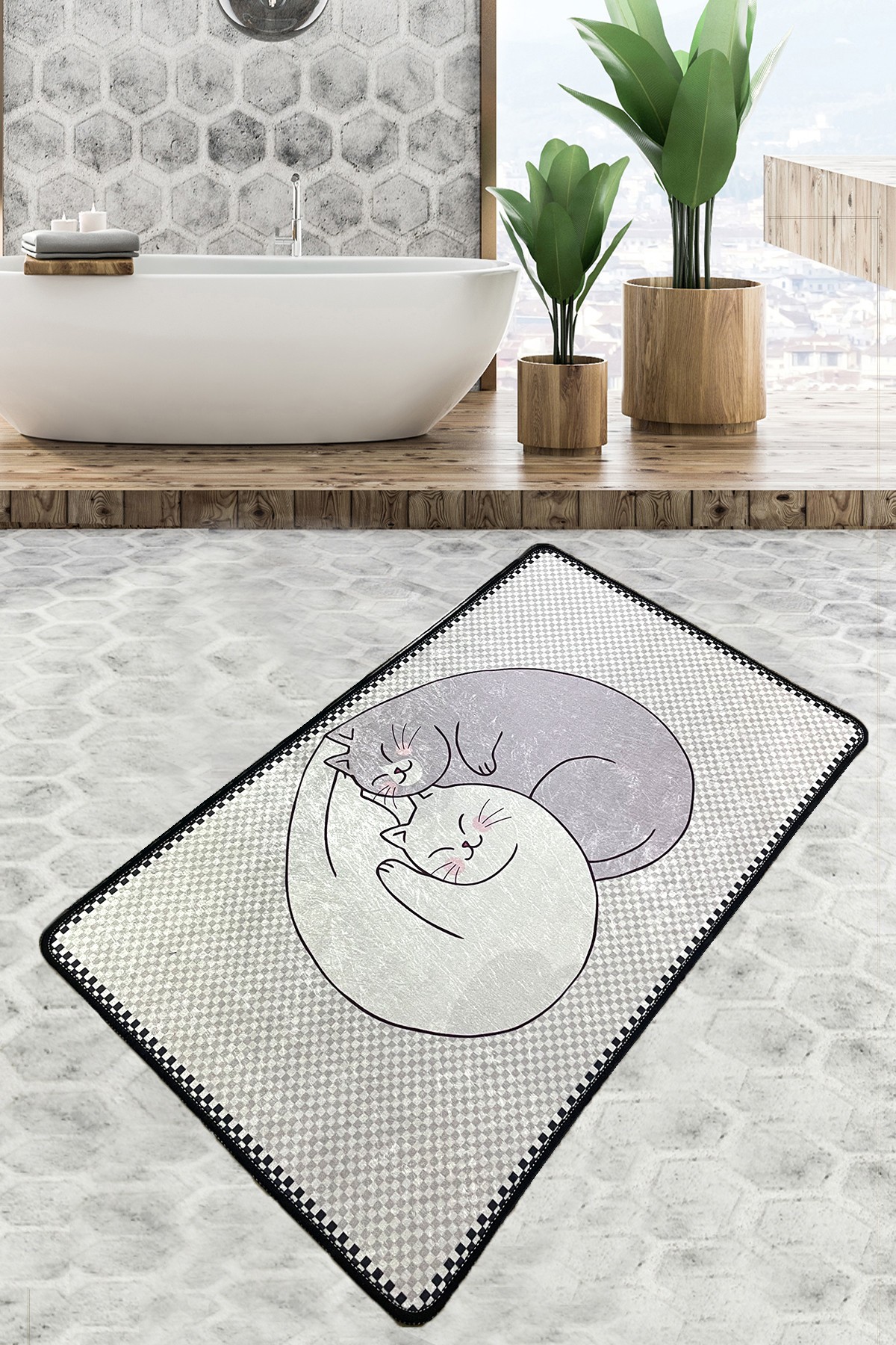 L'essentiel Maison Prostirka za kupatilo 70x120cm Šarena