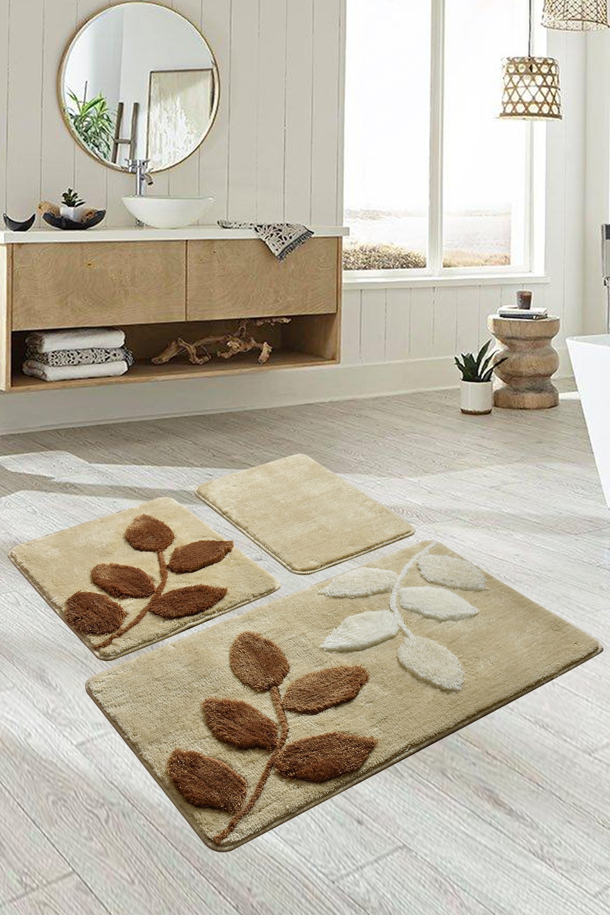 L'essentiel Maison Set 3 prostirke za kupatilo Šareni