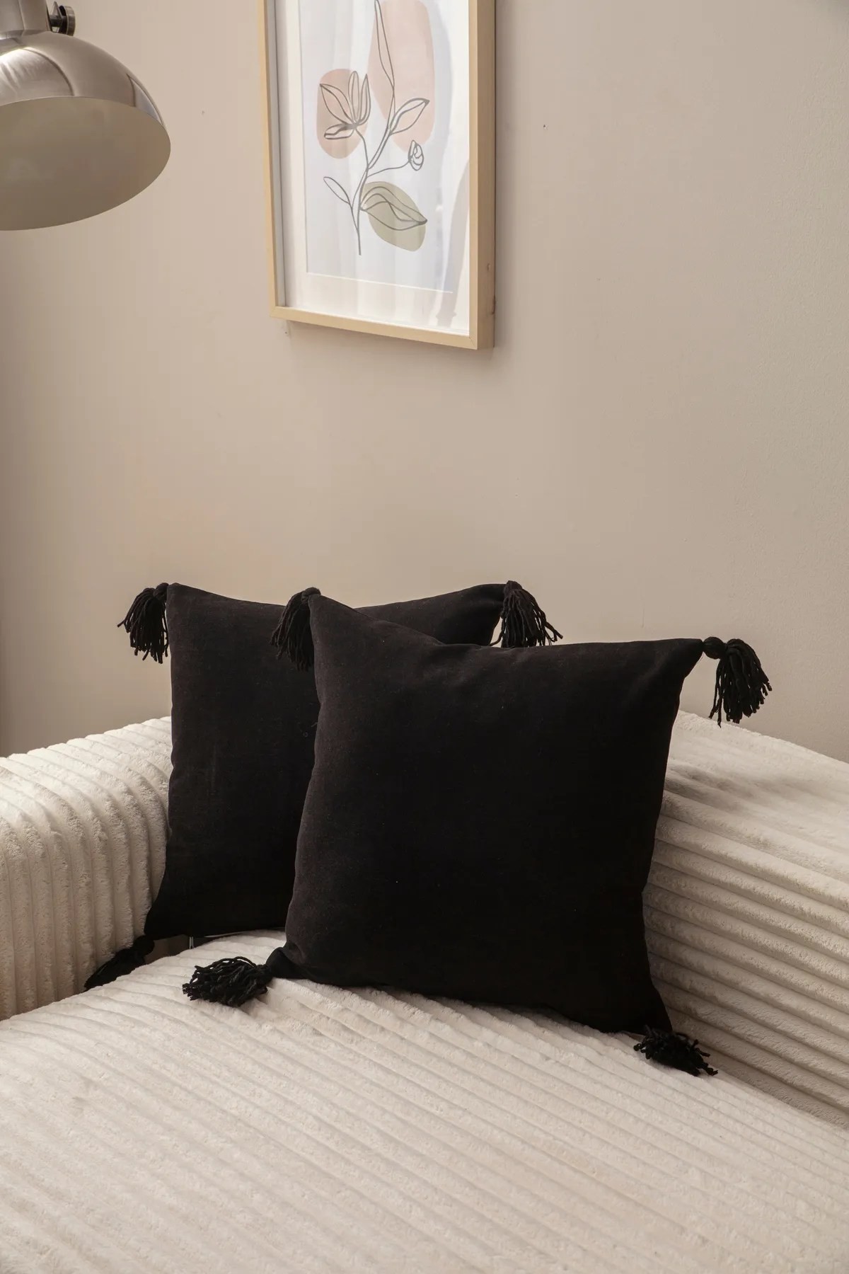 Aberto Design Set 2 jastučnice 43x43cm Crni