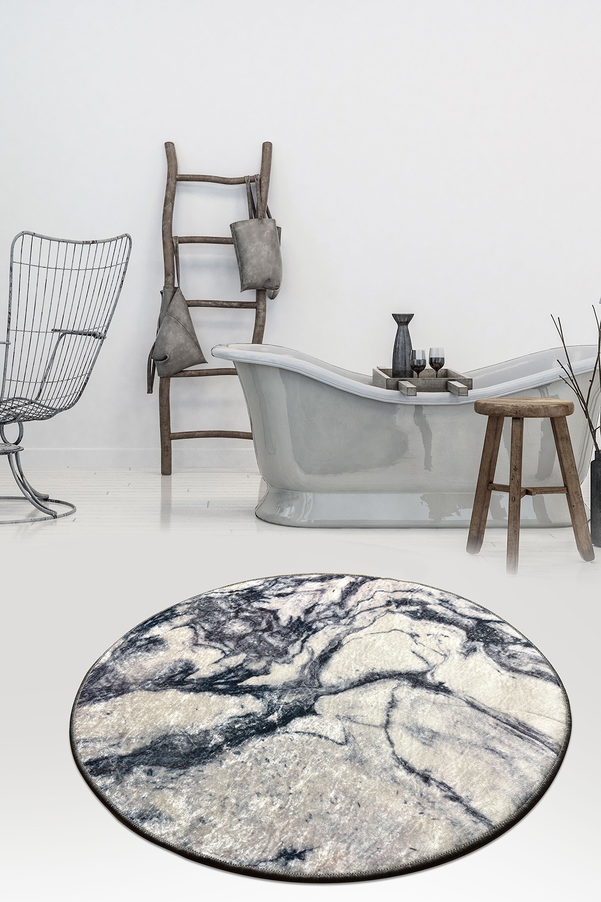 L'essentiel Maison Prostirka za kupatilo 100cm Šarena