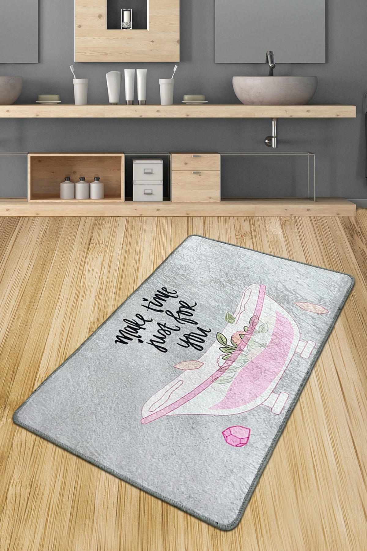 L'essentiel Maison Prostirka za kupatilo 80x100cm Šarena