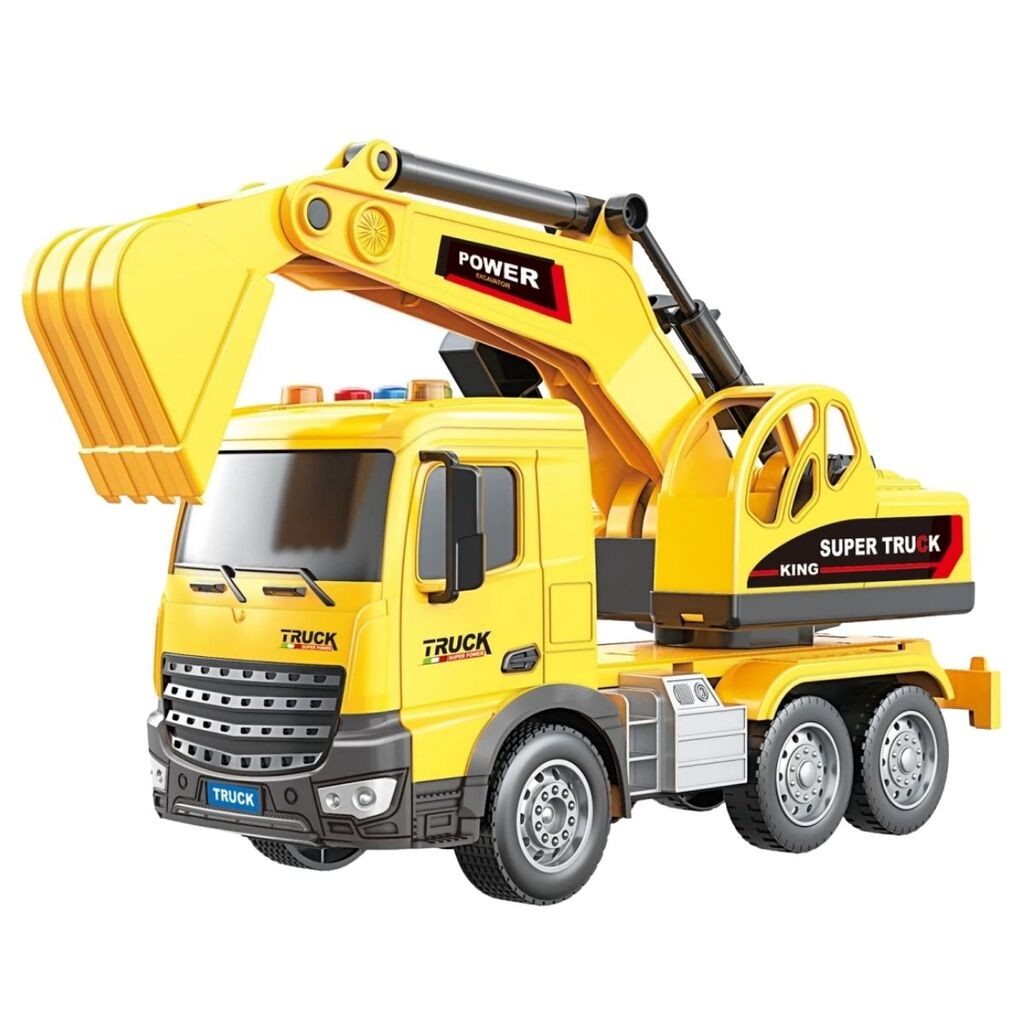 Dečiji Kamion sa kašikom zvukom i svetlom 1:18, Žuti