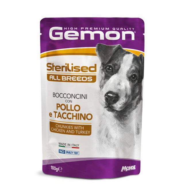 Gemon Vlažna hrana za odrasle pseAll breeds, Piletina i ćuretina, 100g