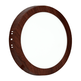 LED Panel, 18W, 6500K, Nadgradni, Okrugli, Tamno braon