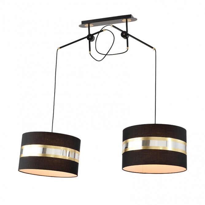 Luster Vesta 416, 2xE27, Crno-zlatne boje