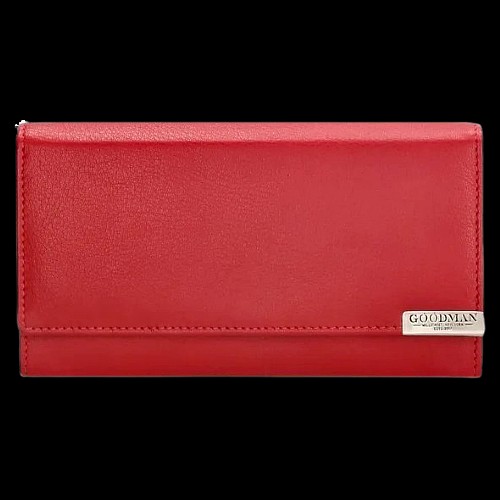 Goodman 20166 Ženski kožni novčanik, Crveni