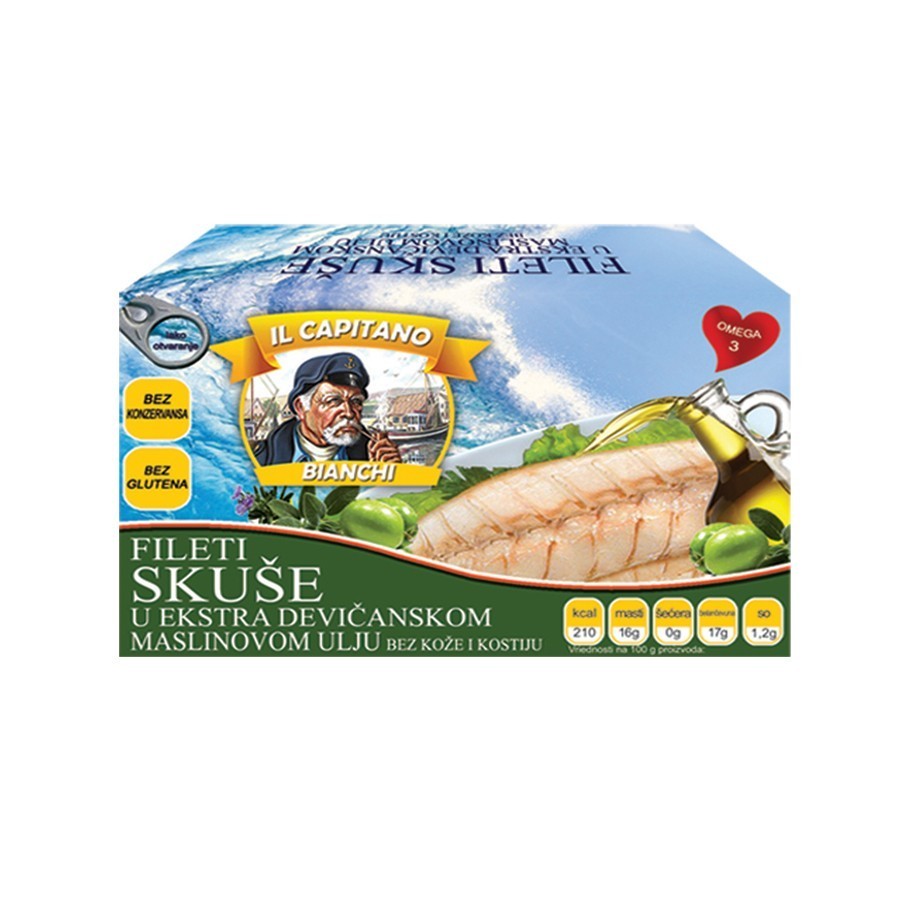 IL CAPITANO Skuša filetiu maslinovom ulju, 115g