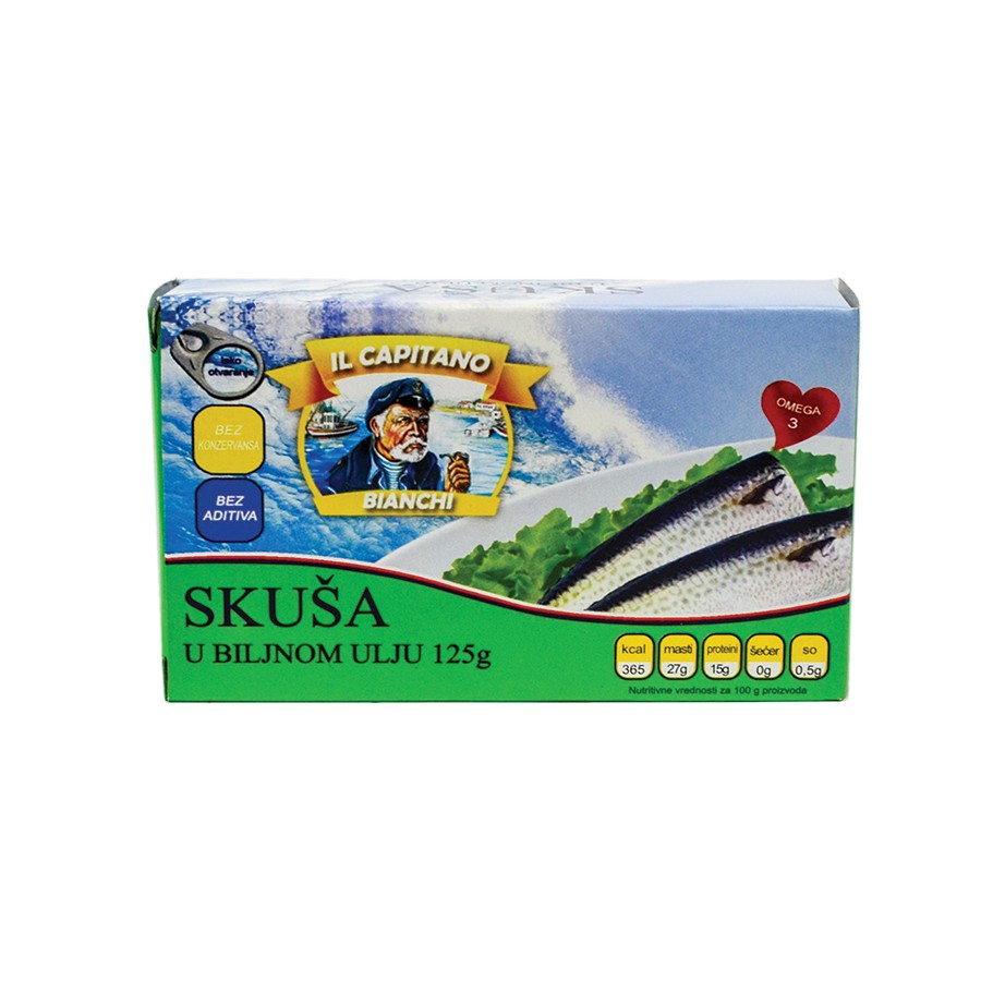 IL CAPITANO Skuša u ulju, 125g