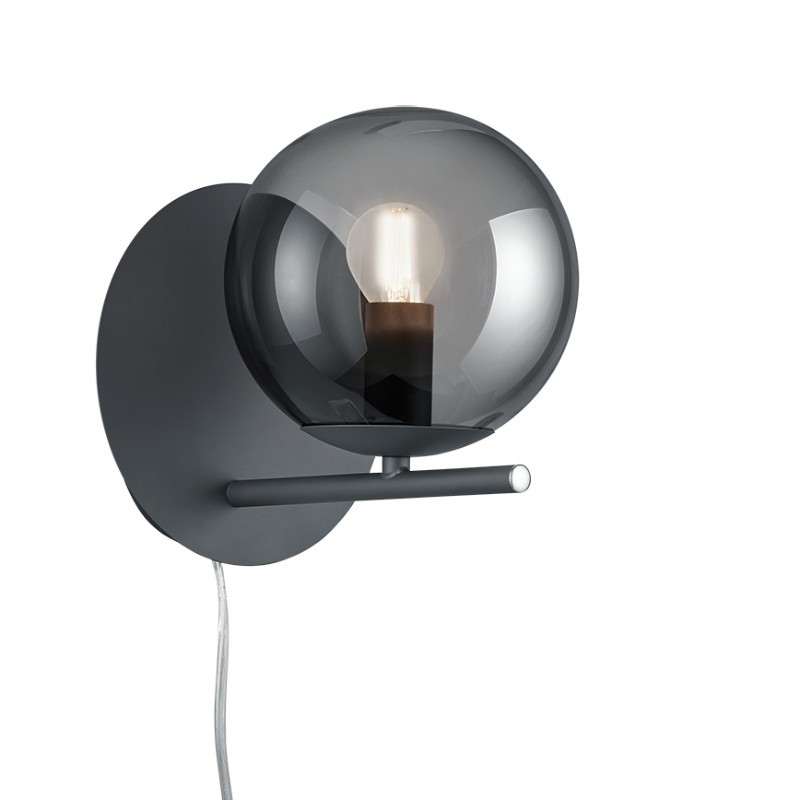 TRIO LIGHTING Zidna lampa PURE 202000142, 1XE14, Antracit