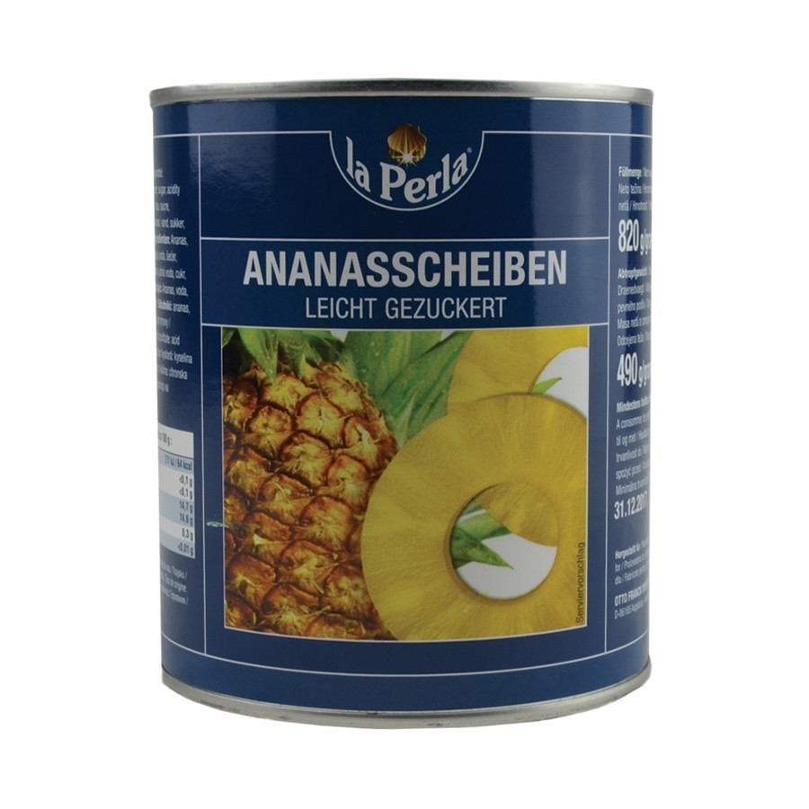 LA PERLA Ananas kolut, 850ml