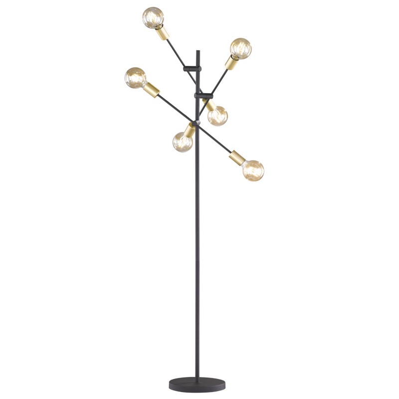 TRIO LIGHTING Podna lampa CROSS 406700632, Crna